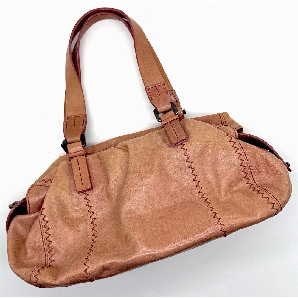 Vintage Francesco Biasia Italian Leather Shoulder Hobo Bag – Dusty Rose/Mauve